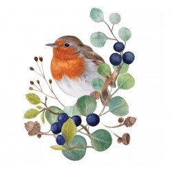 Servilleta 33cmx33cm Pájaro-Oiseau