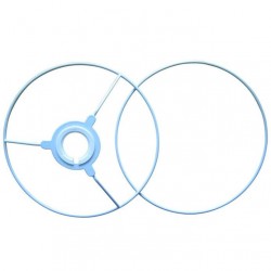 Juego de aros de 40cm de acero para pantalla de lámpara cilíndrica.