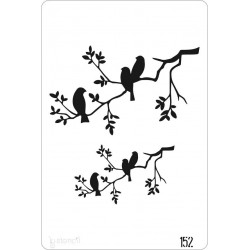 STENCIL 20X30Cm RAMA PAJARO 2