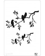 STENCIL 20X30Cm RAMA PAJARO 2