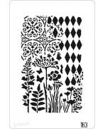 STENCIL 20X30Cm MANDALA LOSANGO FLORES