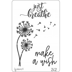 STENCIL 20X30Cm MAKE A WISH