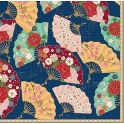 Servilleta 33cmx33cm abanicos japoneses