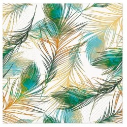 Servilleta 33cmx33cm Composición de plumas