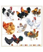 Servilleta 33cmx33cm Poulets
