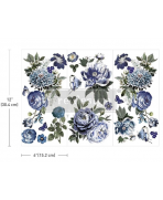 Transfer Indigo Petals Incluye tres hojas únicas de 15 cm x 30 cm. Re-Design with Prima
