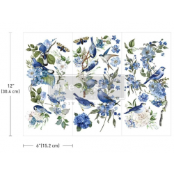 Transfer Garden Whispers Incluye tres hojas únicas de 15 cm x 30 cm. Re-Design with Prima