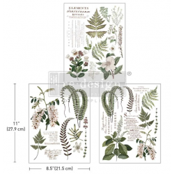 Transfer Greenery Grace Incluye tres hojas únicas de 21.59 Xcm x 28cm. Re-Design with Prima