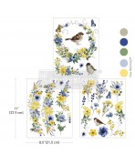 Transfer Sunlit Aviary Incluye tres hojas únicas de 21.59 Xcm x 28cm. Re-Design with Prima