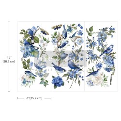 Transfer Garden Whispers Incluye tres hojas únicas de 15 cm x 30 cm. Re-Design with Prima