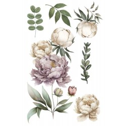 Peonies Transferencias Decorativas 20,3 x 30,5 cm  (3 piezas) Papers For You