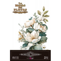 Magnolias Transferencias Decorativas 20,3 x 30,5 cm  (3 piezas) Papers For You