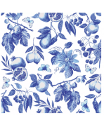 Servilleta 33cmx33cm -Servilleta frutas en azul