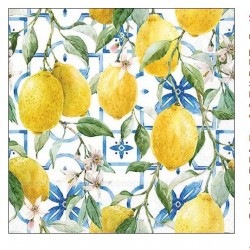 Servilleta 33cmx33cm-limones mediterraneos