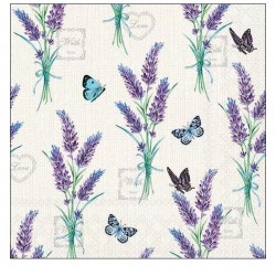 Servilleta 33cmx33cm- lavanda con amor