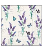 Servilleta 33cmx33cm- lavanda con amor