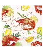 Servilleta 33cmx33cm  DELICIOSOS CAMARONES
