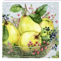 Servilleta 33cmx33cm- Cesta con peras