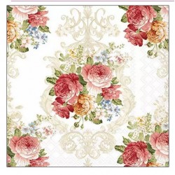 Servilleta 33cmx33cm- Flores Sara