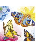 SERVILLETAS 33X33 MARIPOSAS BEAUTIES