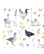 SERVILLETAS 33X33 AVES DE LA GRANJA