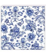 Servilleta 33X33 Flores azules de Delft