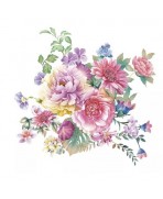 Servilleta 33X33 Arreglo floral en acuarela
