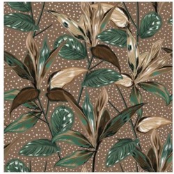 SERVILLETA 33X33 BOTANICAL MARRON