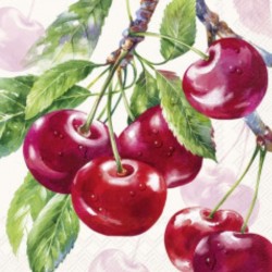 SERVILLETA 33X33 CEREZA CREAM