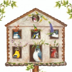 SERVILLETA 33X33 CASA DE PAJAROS