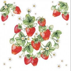 SERVILLETA 33X33 FRESAS  BUNCH