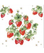 SERVILLETA 33X33 FRESAS  BUNCH