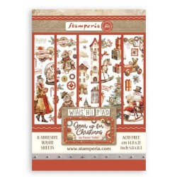 STAMPERIA WASHI PAD  HOJAS A5 ADHESIVAS