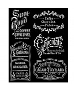 STENCIL  20X25 CM CAFE CHOCOLATE
