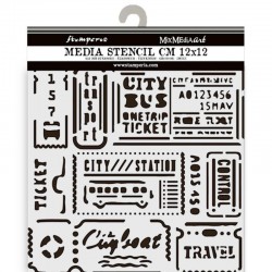 STENCIL STAMPERIA 12X12 ART TRAVELING