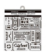 STENCIL STAMPERIA 12X12 ART TRAVELING