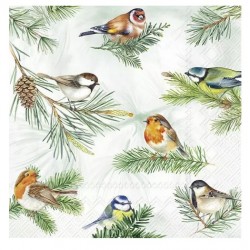 Servilleta 33X33 pájaros encantadores.