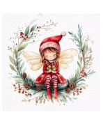 Servilleta 33cmx33 Hada de Navidad