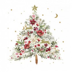 Servilleta 33cmx33 Hermoso de árbol de Navidad