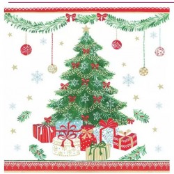 Servilleta 33cmx33 Regalos bajo el árbol de Navidad