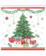 Servilleta 33cmx33 Regalos bajo el árbol de Navidad