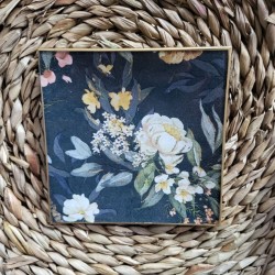 Taller decoupage con servilletas sobre vidrio en Madrid- bajoplatos redondo de 30cm. Piezas grandes