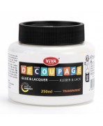 Viva Decor Decoupage Kleber & Lack 250 ml Transparente .Cola y Barniz 2 en 1 para Decoupage y Manualidades