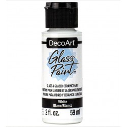 DecoArt Glass Paint 59ml color blanco
