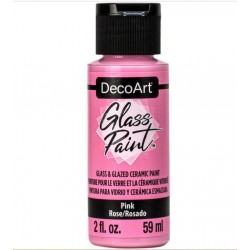 DecoArt Glass Paint 59ml color Rosado