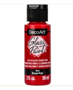 DecoArt Glass Paint 59ml color rojo