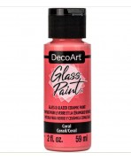DecoArt Glass Paint 59ml color coral