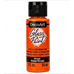 DecoArt Glass Paint 59ml color naranja