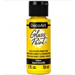DecoArt Glass Paint 59ml color amarillo