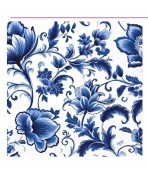 Servilleta 33cmx33cm Delft Blue florals